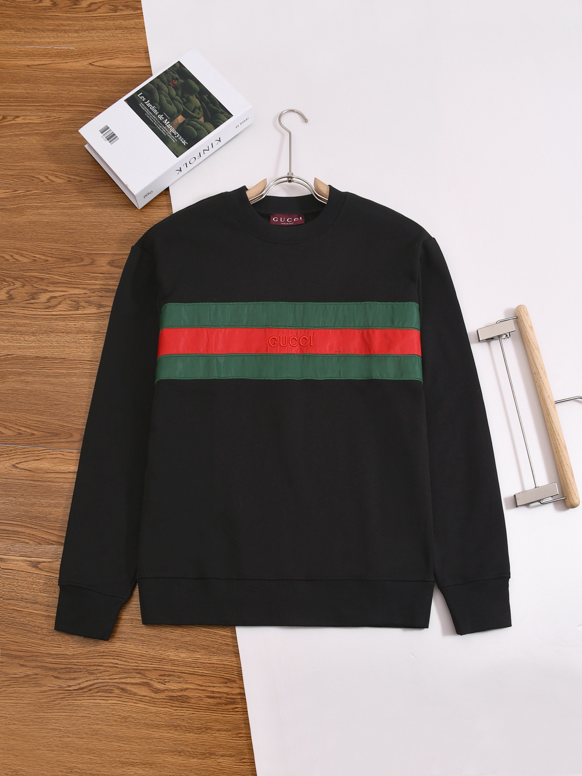 Gucci Black Red Green Stripe Sweatshirt