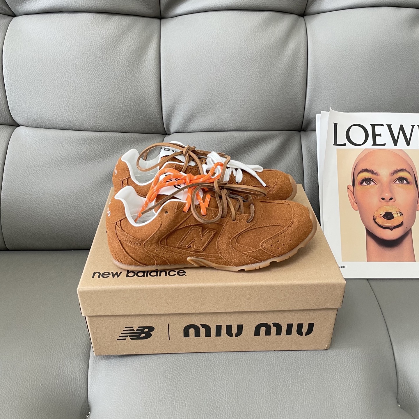 顺丰包邮✅Miu Miu ✖️ New Balance联名款 NB复古休闲运动鞋
