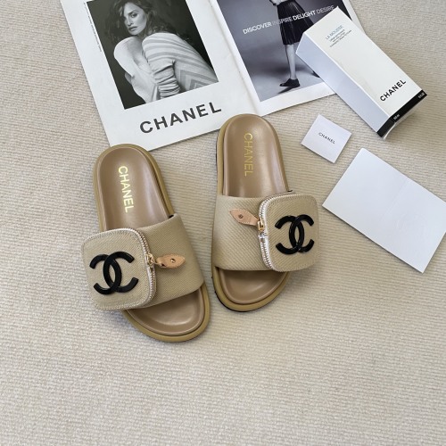 Chanel 2025 CC Small Book Bag Denim Slides Sandals 1 Chanel 2025 CC Small Book Bag Denim Slides Sandals