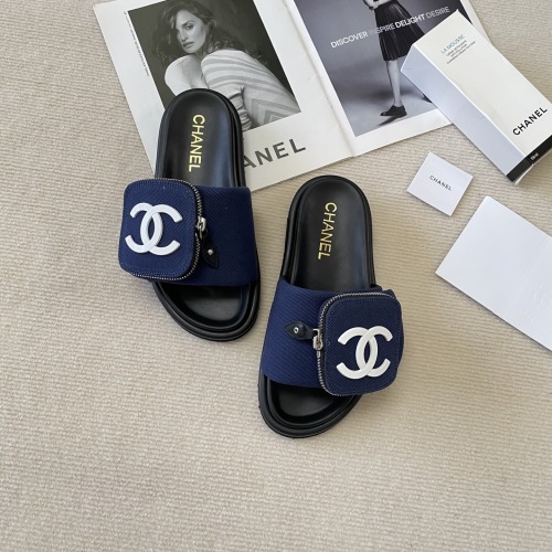 Chanel 2025 Denim Slides with Mini Bag Accent - Couple Sizes Available