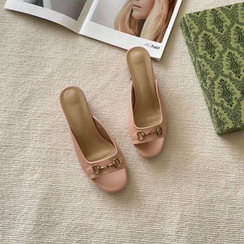 Gucci Double G Hardware Leather Heeled Sandals Mules Slides Women's Shoes 1 Gucci Double G Hardware Leather Heeled Sandals Mules Slides Women's Shoes
