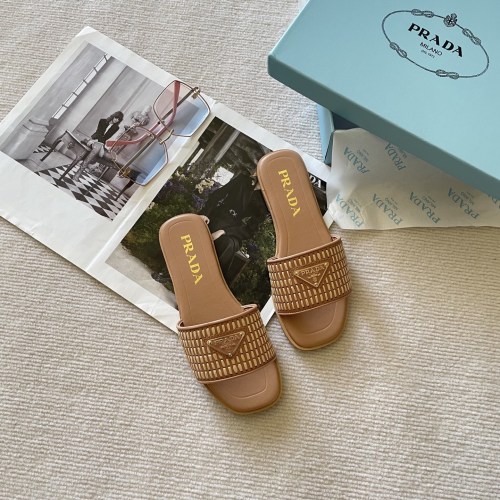 Prada 2025SS Woven Flat Sandals, Designer Slides for Women, Size 35-42 1 Prada 2025SS Woven Flat Sandals, Designer Slides for Women, Size 35-42