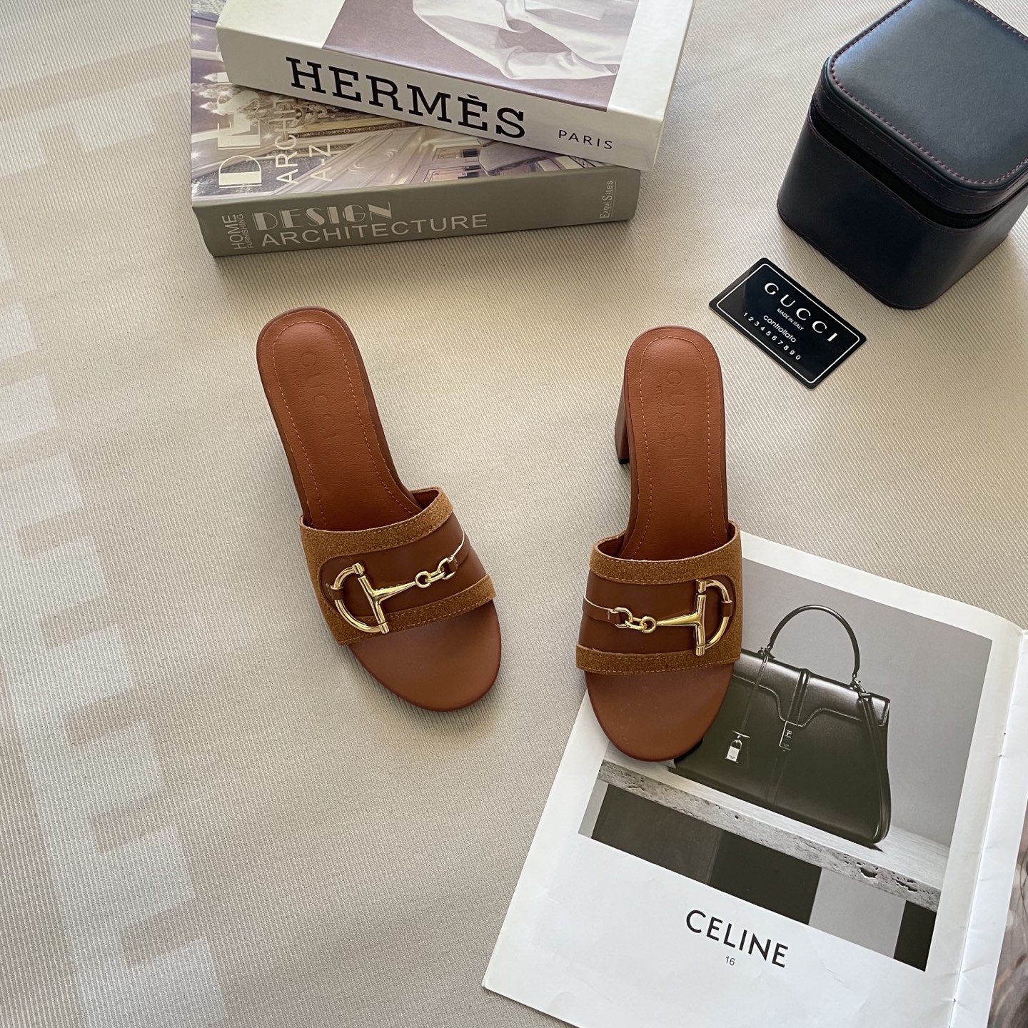 Gucci Women's Chunky Heel Mules with Horsebit Detail - Stylish and Comfortable