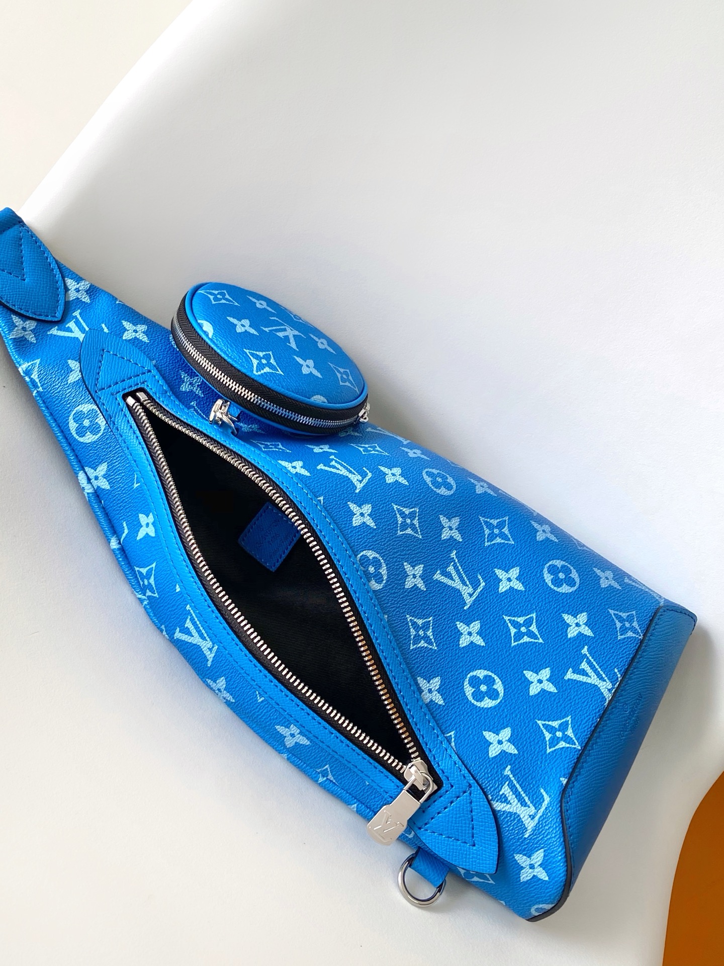 Louis Vuitton Duo Sling Bag Blue Monogram Canvas & Leather Crossbody 8 i1745909348739 1995 0 7