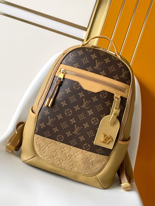 Louis Vuitton Outdoor Backpack Monogram Canvas Brown/Tan Leather M12624 1 Louis Vuitton Outdoor Backpack Monogram Canvas Brown/Tan Leather M12624