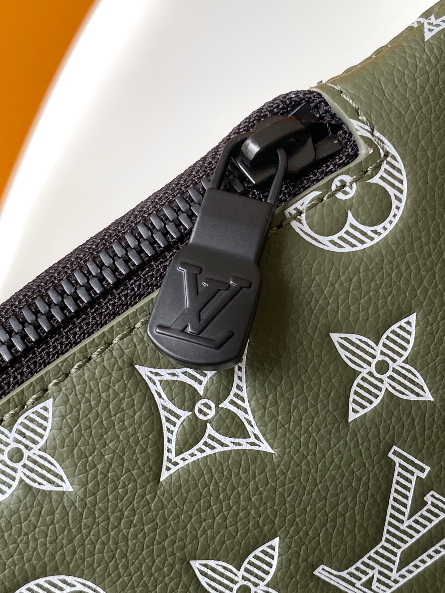 Louis Vuitton Duo Sling Bag in Olive Green Leather with Adjustable Strap 8 i1759116674923 6153 0 6