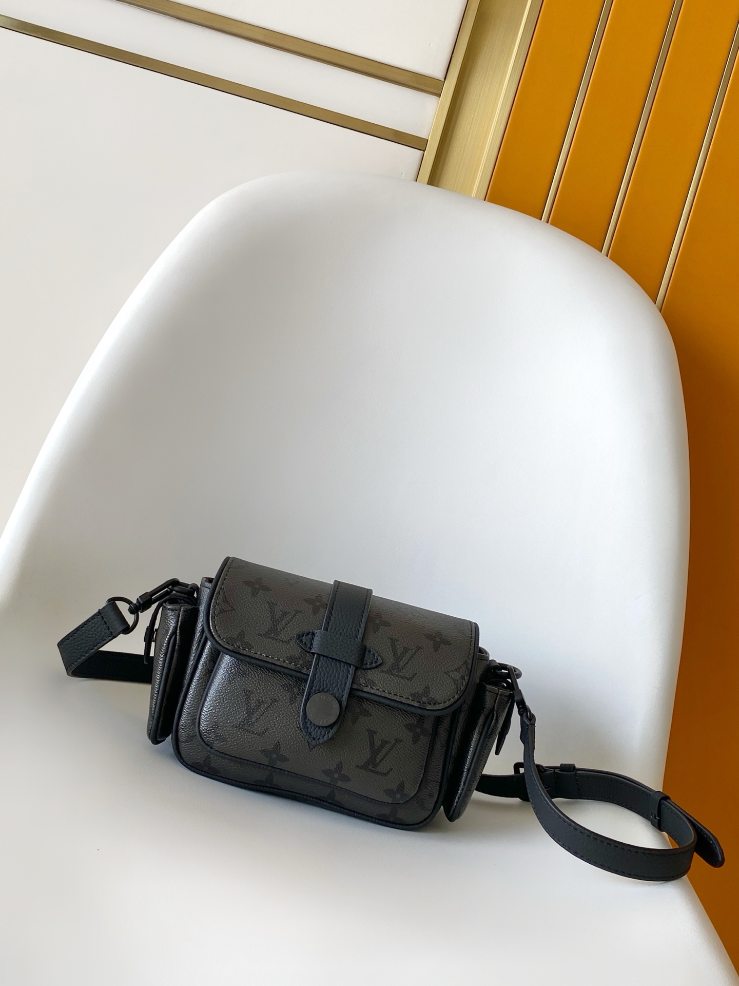 LV Monogram Eclipse Multi Pocket Crossbody Bag