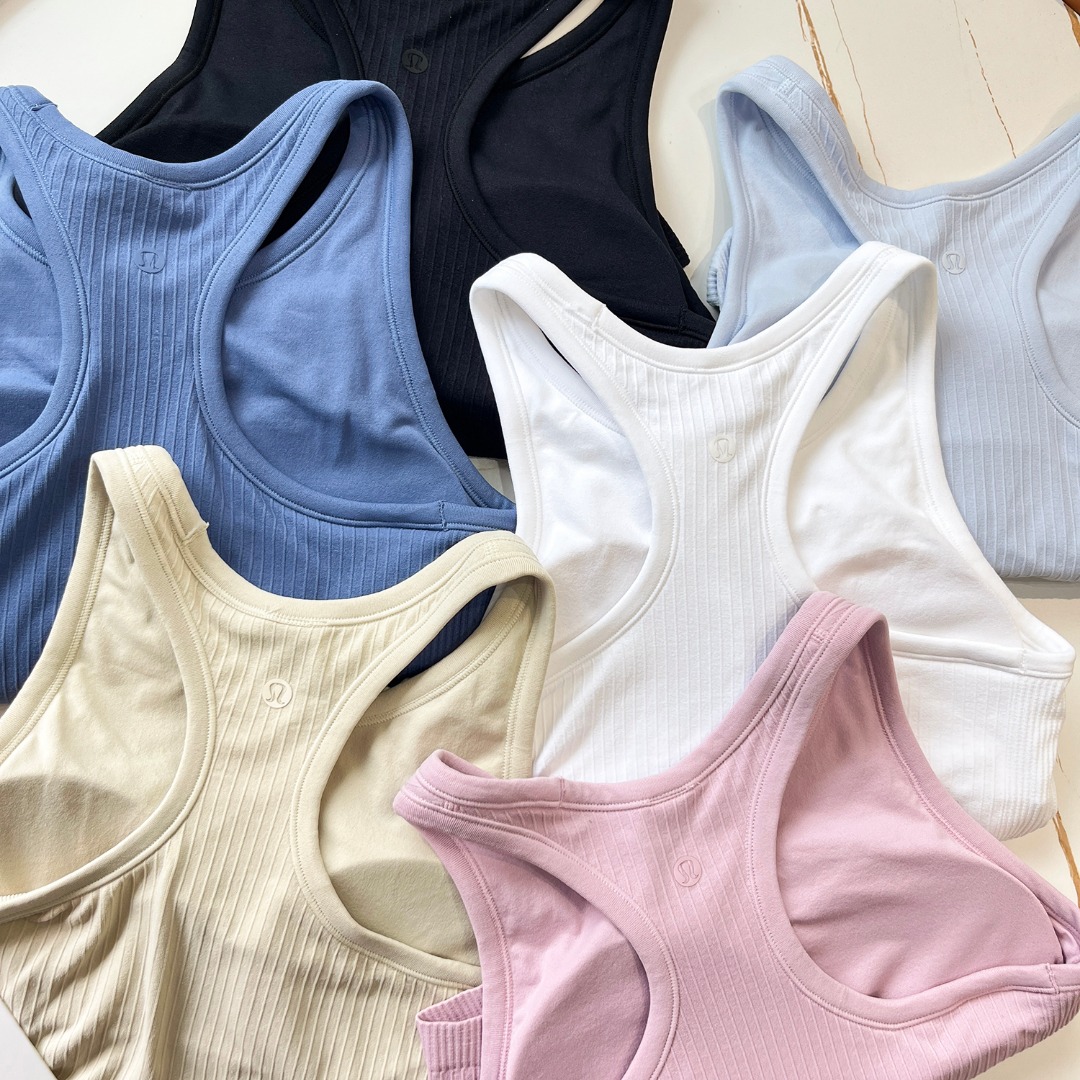 Lululemon Ebb to Street tank yoga pink