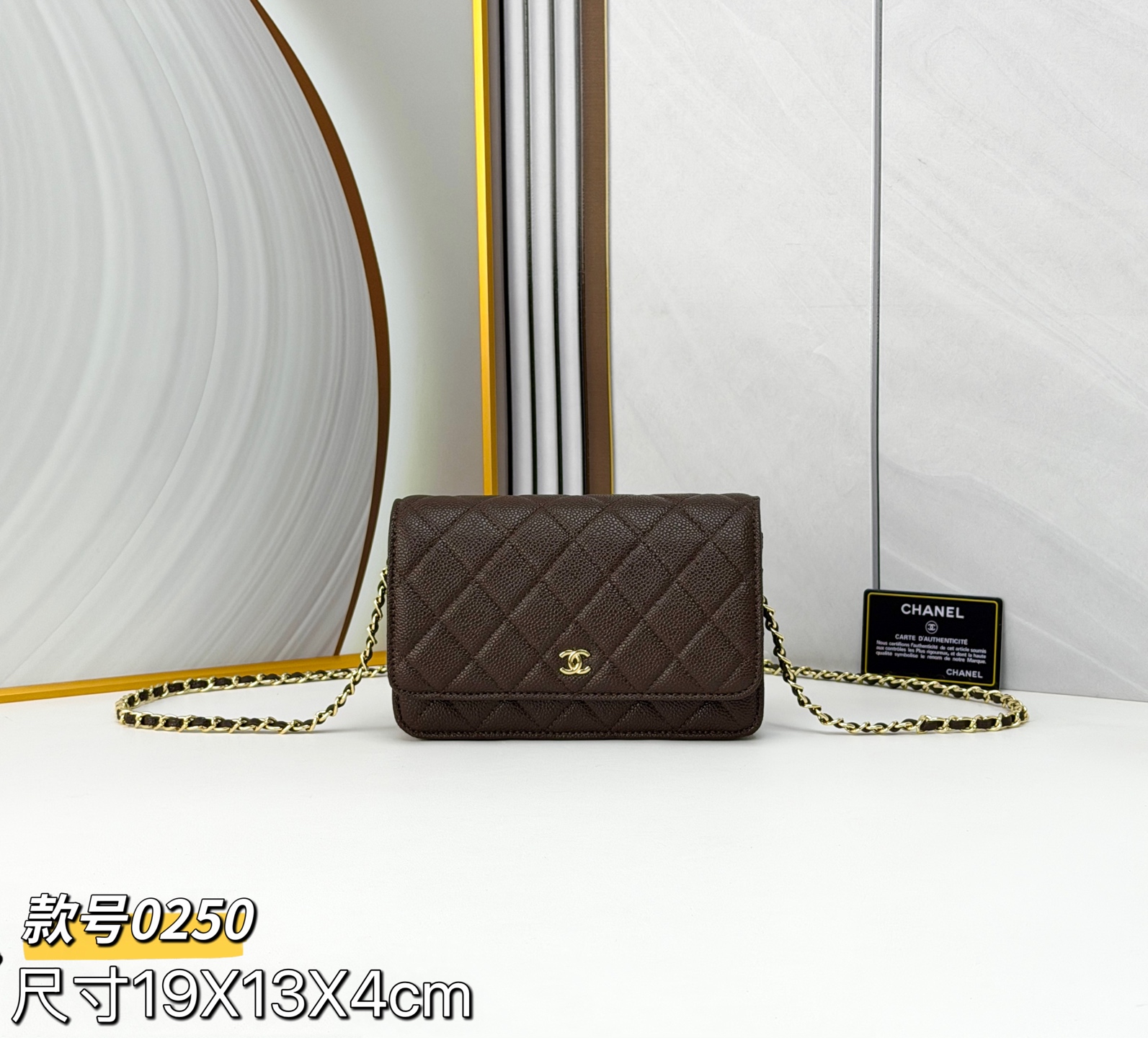 WOC发财包👛鱼子酱穿金属链的经典设计外观与之前的经典Woc一样不同是内里的拉链变成金属，按扣也变成了更