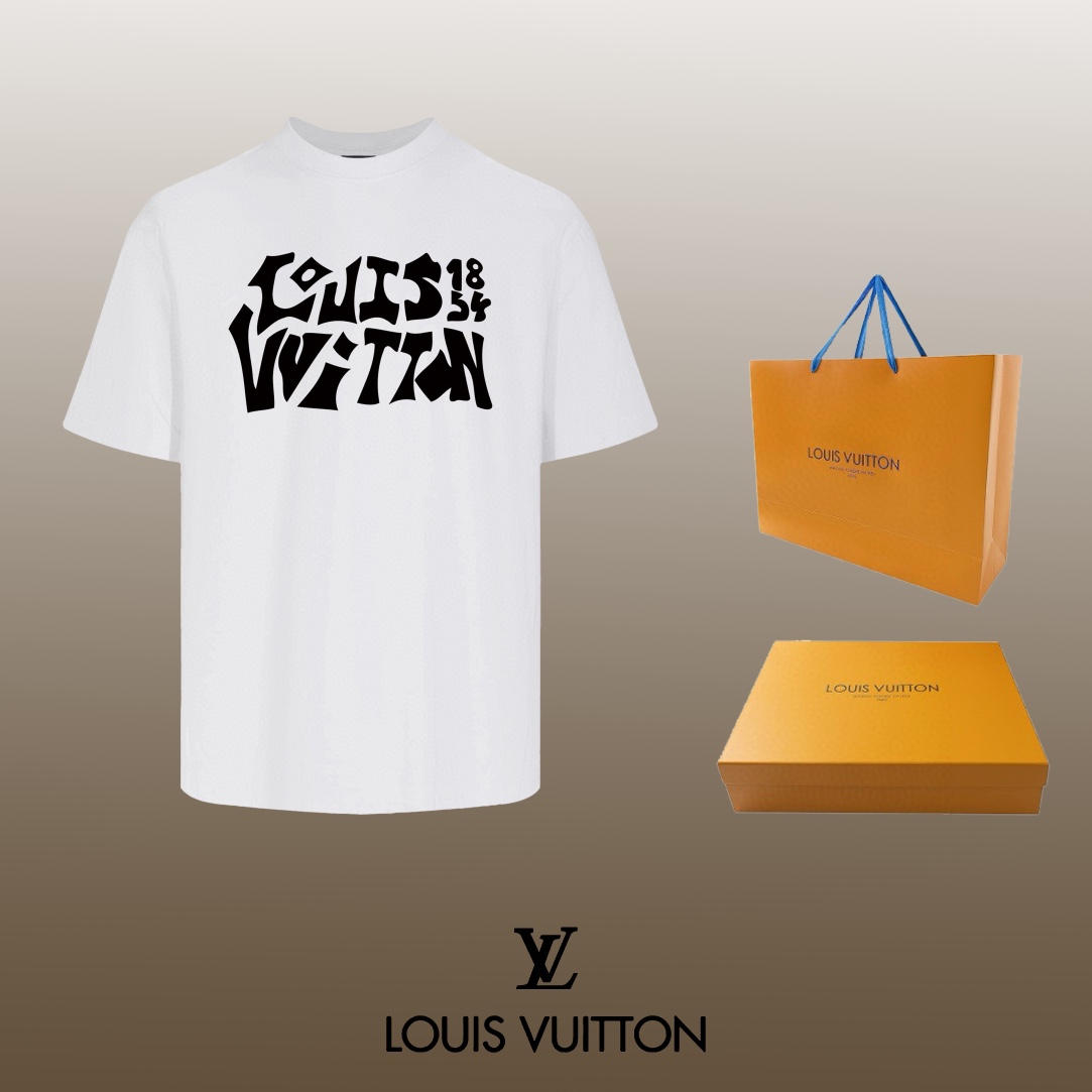 #顶级代工品质LouisVuitton路易威登24SS经典T恤短袖不需要所谓烂大街的华丽文案主打品质-面