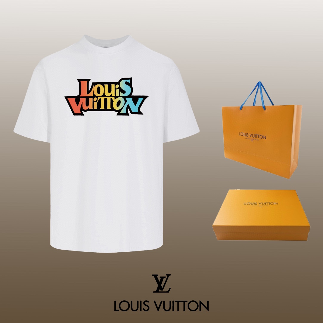 #顶级代工品质LouisVuitton路易威登24SS经典T恤短袖不需要所谓烂大街的华丽文案主打品质-面
