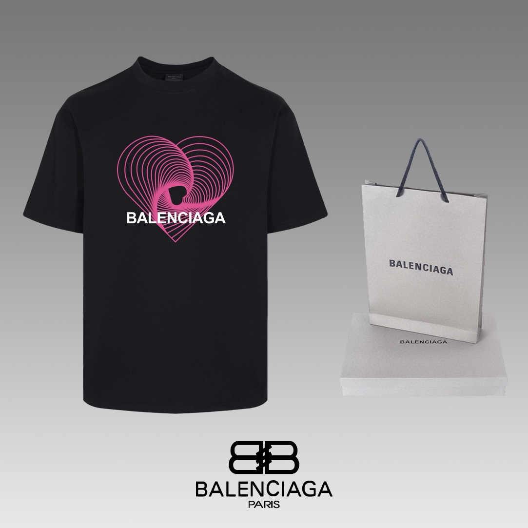 Balenciaga Classic Heart Logo T-Shirt - Premium Quality, Comfortable Fit