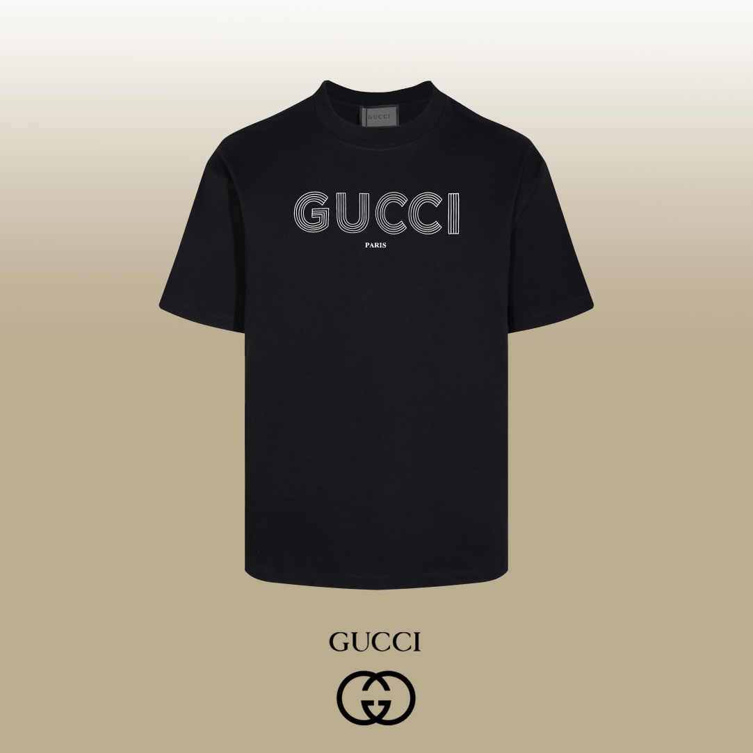 Gucci Paris Logo Print Cotton Jersey T-Shirt Short Sleeve Unisex 2 i1749687130 7848 7