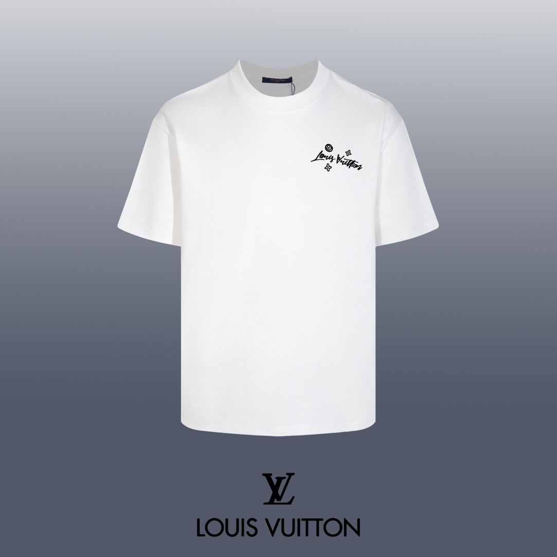 Louis Vuitton 24SS Classic Short Sleeve T-Shirt. Quality Fabric & Fit. 2 i1752710030 4897 6