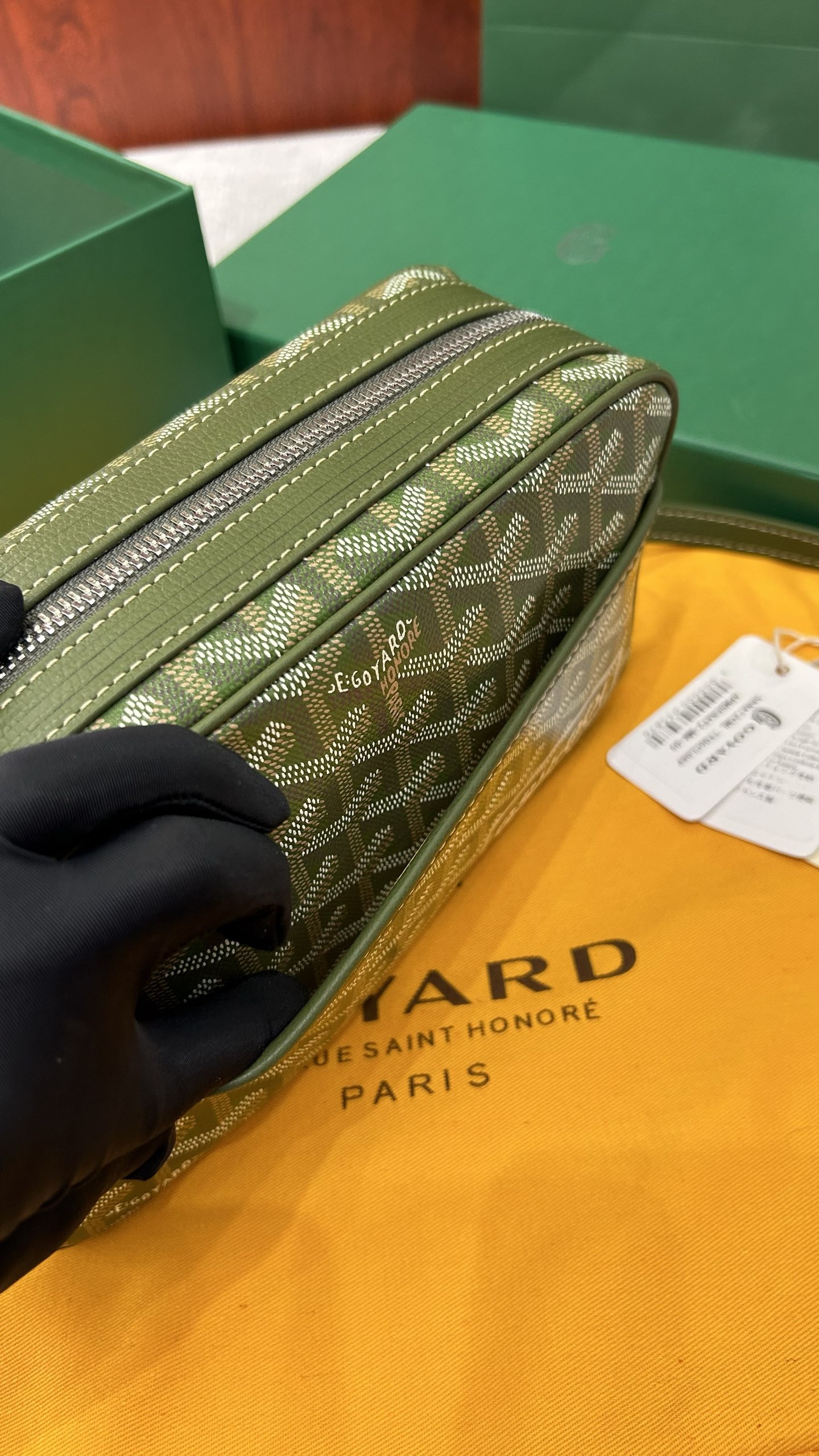 Goyard CaVert Camera Bag - Limited Edition Khaki Green Goyardine Canvas 5 i1746757829735 9282 0 4