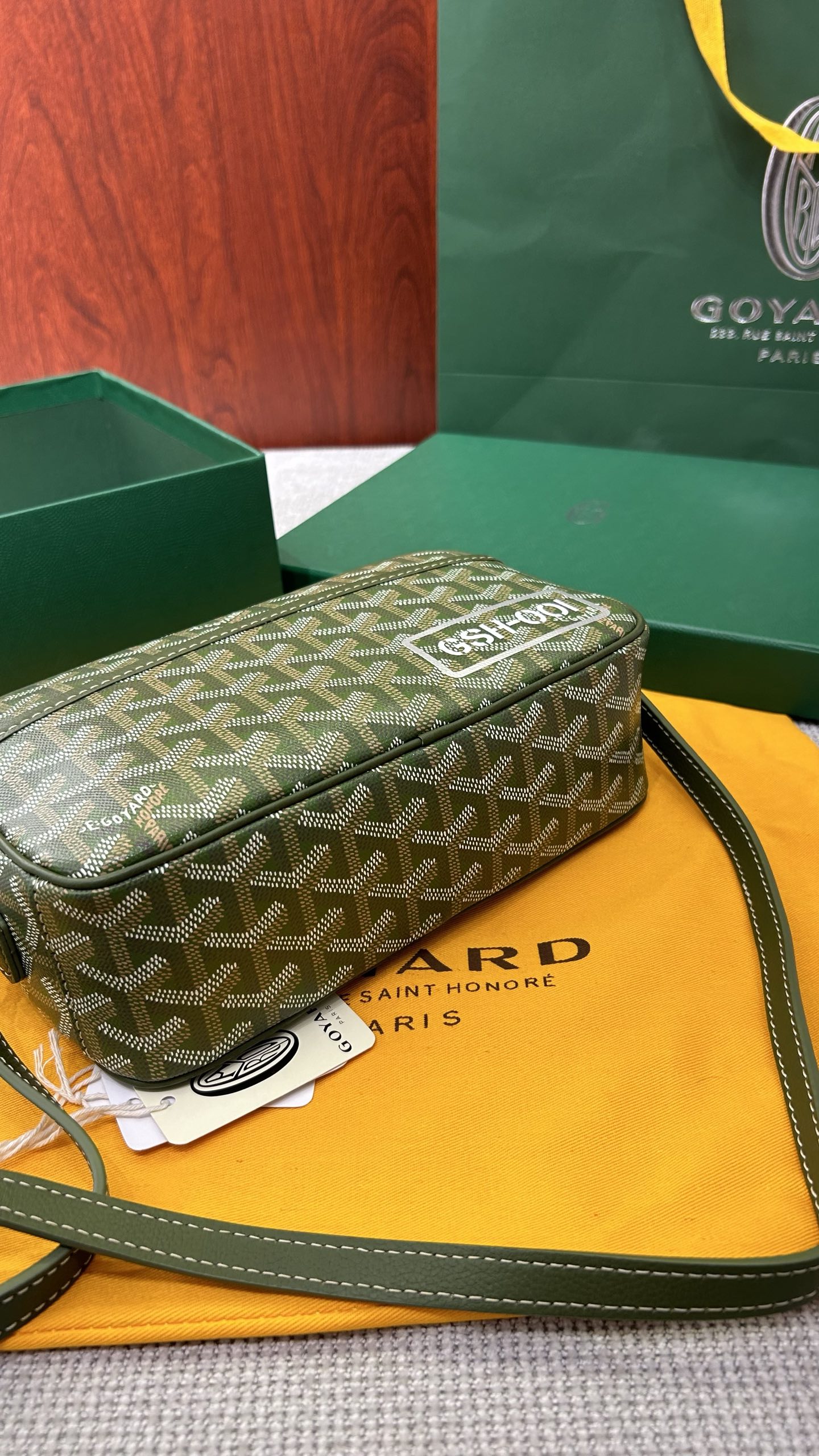 Goyard CaVert Camera Bag - Limited Edition Khaki Green Goyardine Canvas 7 i1746757829747 2998 0 6