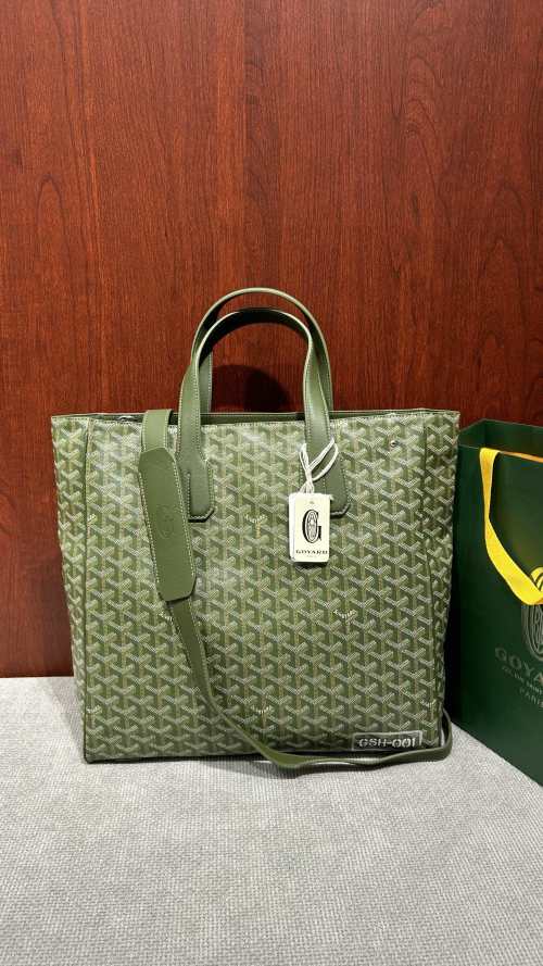 Goyard Voltaire Tote Bag - Limited Edition Khaki Green Goyardine Canvas 1 Goyard Voltaire Tote Bag - Limited Edition Khaki Green Goyardine Canvas