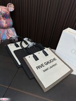 Yves Saint Laurent Handbags Tote Bags Unisex Canvas