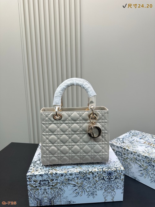 Dior Lady Dior Bag - Beige Quilted Leather, 24cm 1 Dior Lady Dior Bag - Beige Quilted Leather, 24cm
