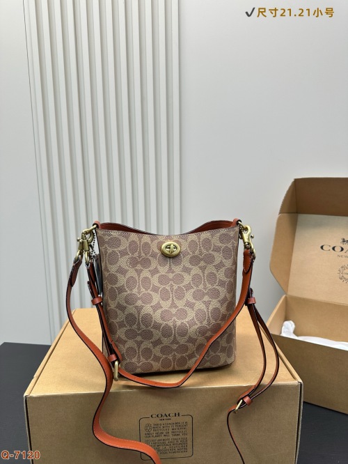 Coach Willow Bucket Bag in Signature Canvas, Versatile Crossbody Handbag
