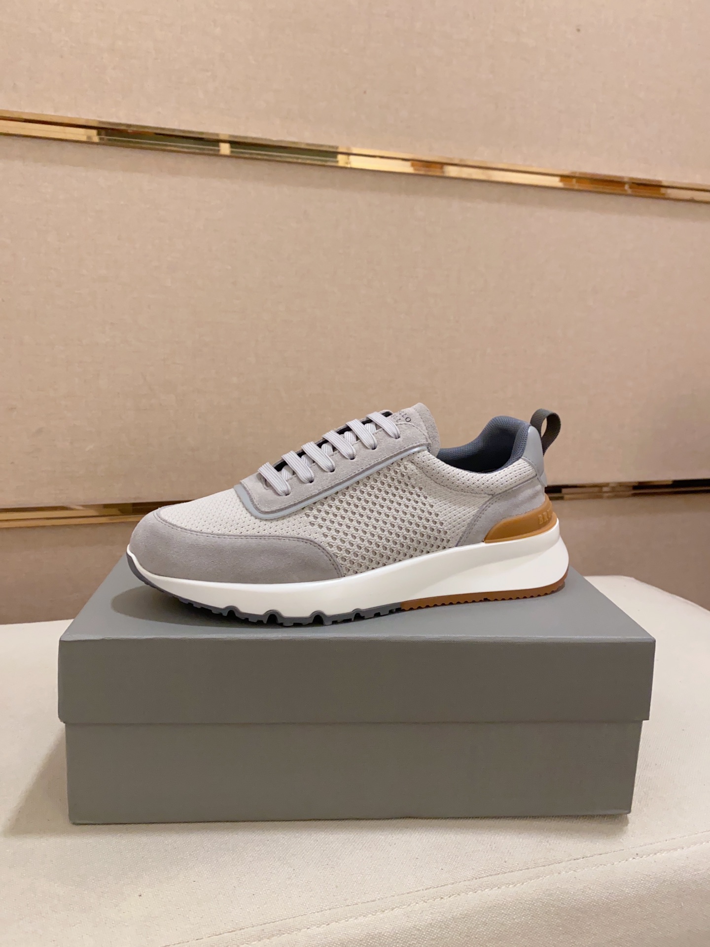 PRECIO DE FÁBRICA (VERSIÓN SUPERIOR) NUEVO BRUNELLO CUCINELLI Nuevos zapatos de los hombres, telas s