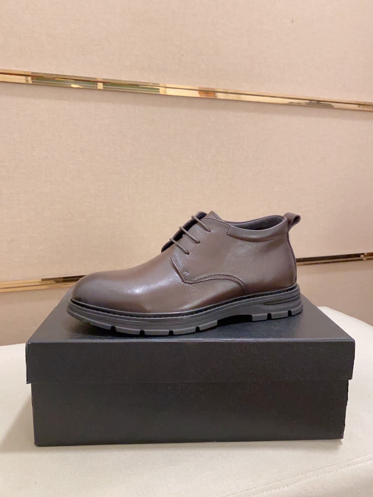 Precio de fábrica: Prada 🇮🇹P zapatos de cuero de negocios clásicos para hombre, productos nuevos en el mostrador, par…