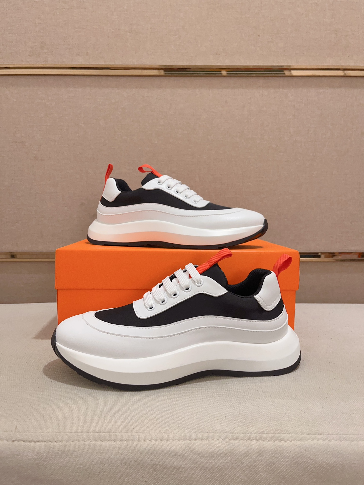 Hermes Men's Classic Sneakers - Italian Leather Upper, Super Comfortable Sole 8 i1711726862 7773 0