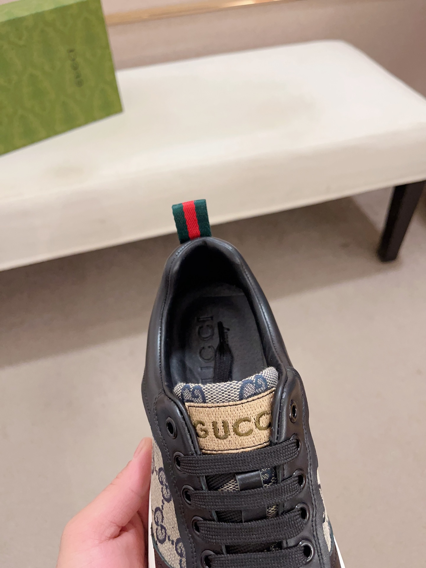Gucci Men's Ace Leather Sneaker Monogram Casual Fashion Shoes 7 i1721919306 4469 0