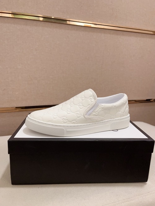 Gucci Embossed Leather Slip-On Sneakers for Men - Italian Craftsmanship 1 Gucci Embossed Leather Slip-On Sneakers for Men - Italian Craftsmanship