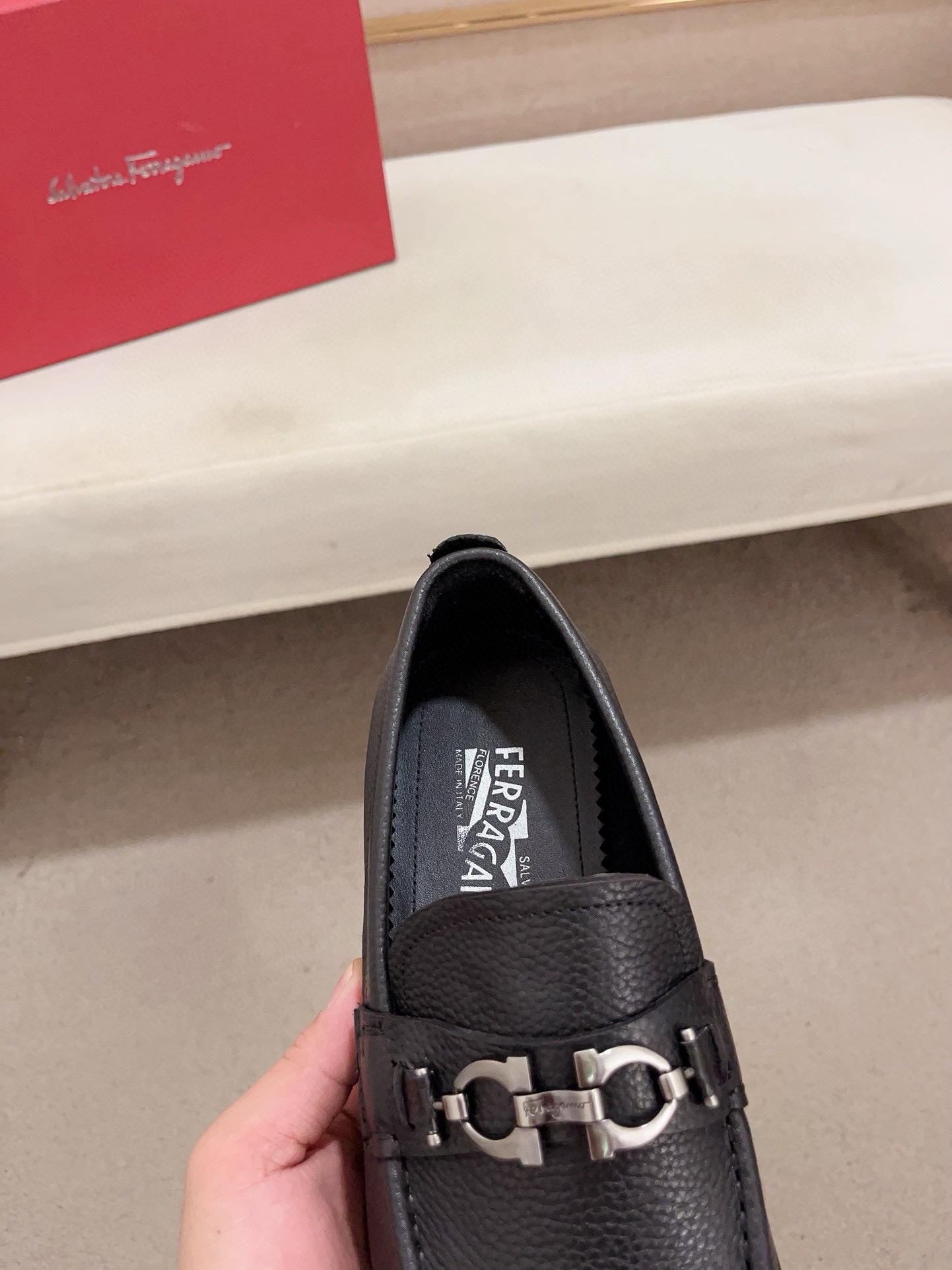 Ferragamo Men's Black Leather Loafers - High-Quality, Handcrafted, Size 38-44 7 i1730777126 3982 0