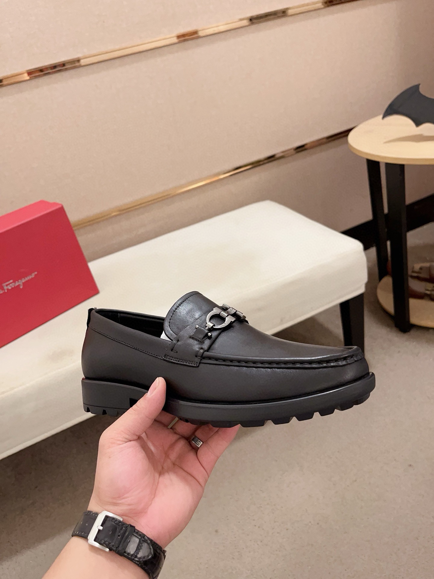 Ferragamo Men's Black Leather Loafers Handcrafted Italian Style, Sizes 38-44 5 i1730777152 5912 4