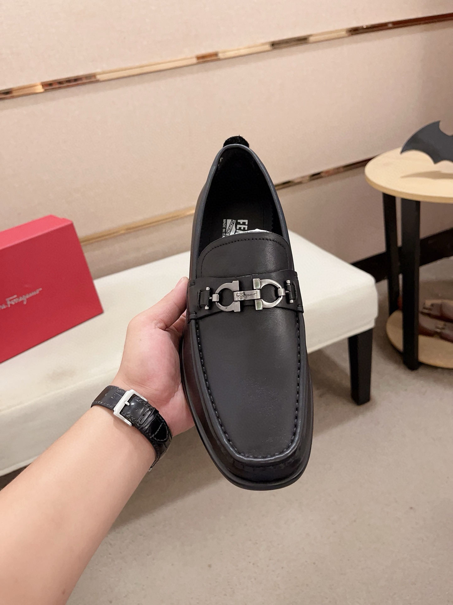 Ferragamo Men's Black Leather Loafers Handcrafted Italian Style, Sizes 38-44 3 i1730777152 6038 1