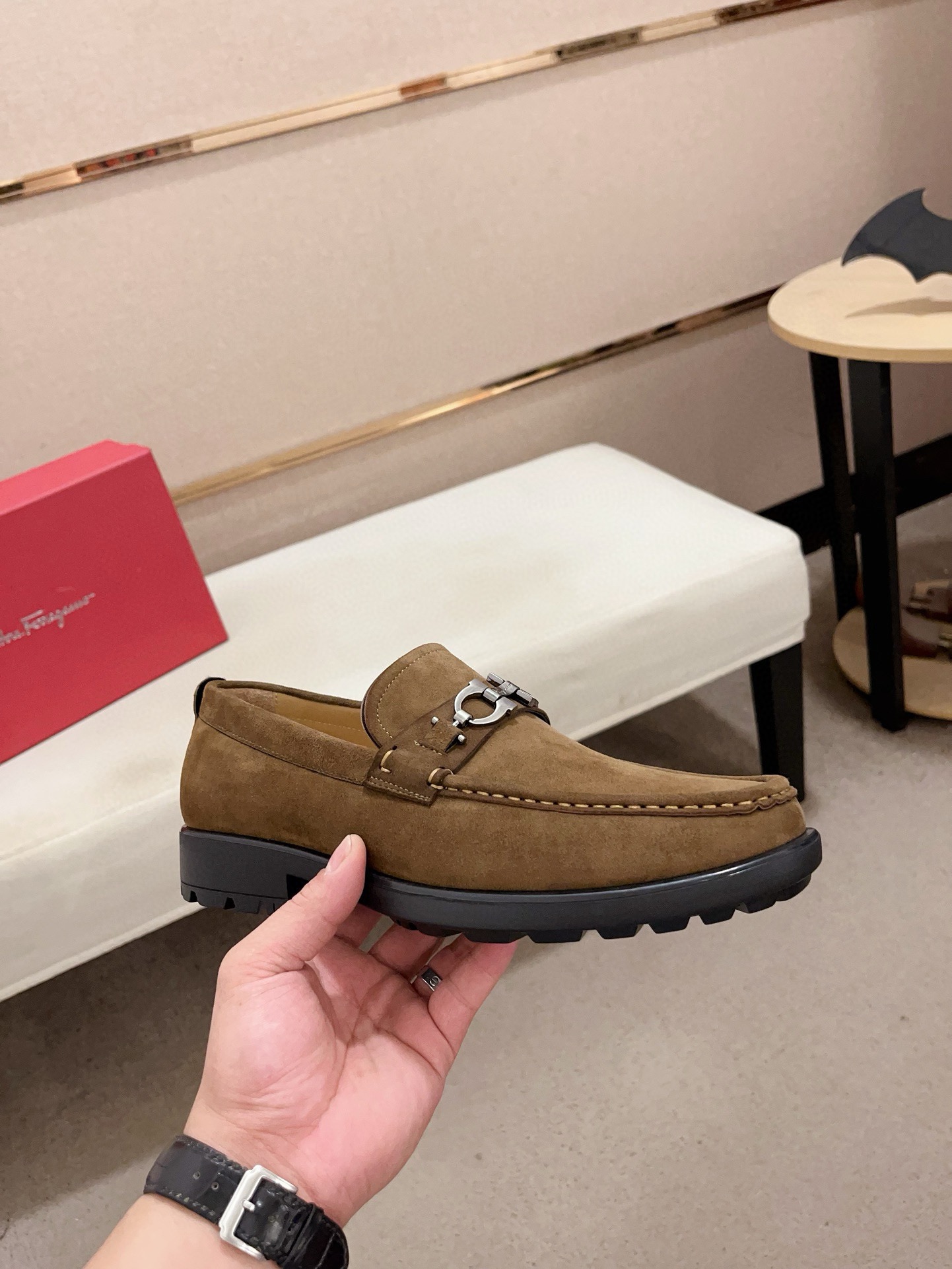 Ferragamo Men's Suede Driving Loafers with Leather Lining and Durable Sole 5 i1730777223 1787 0