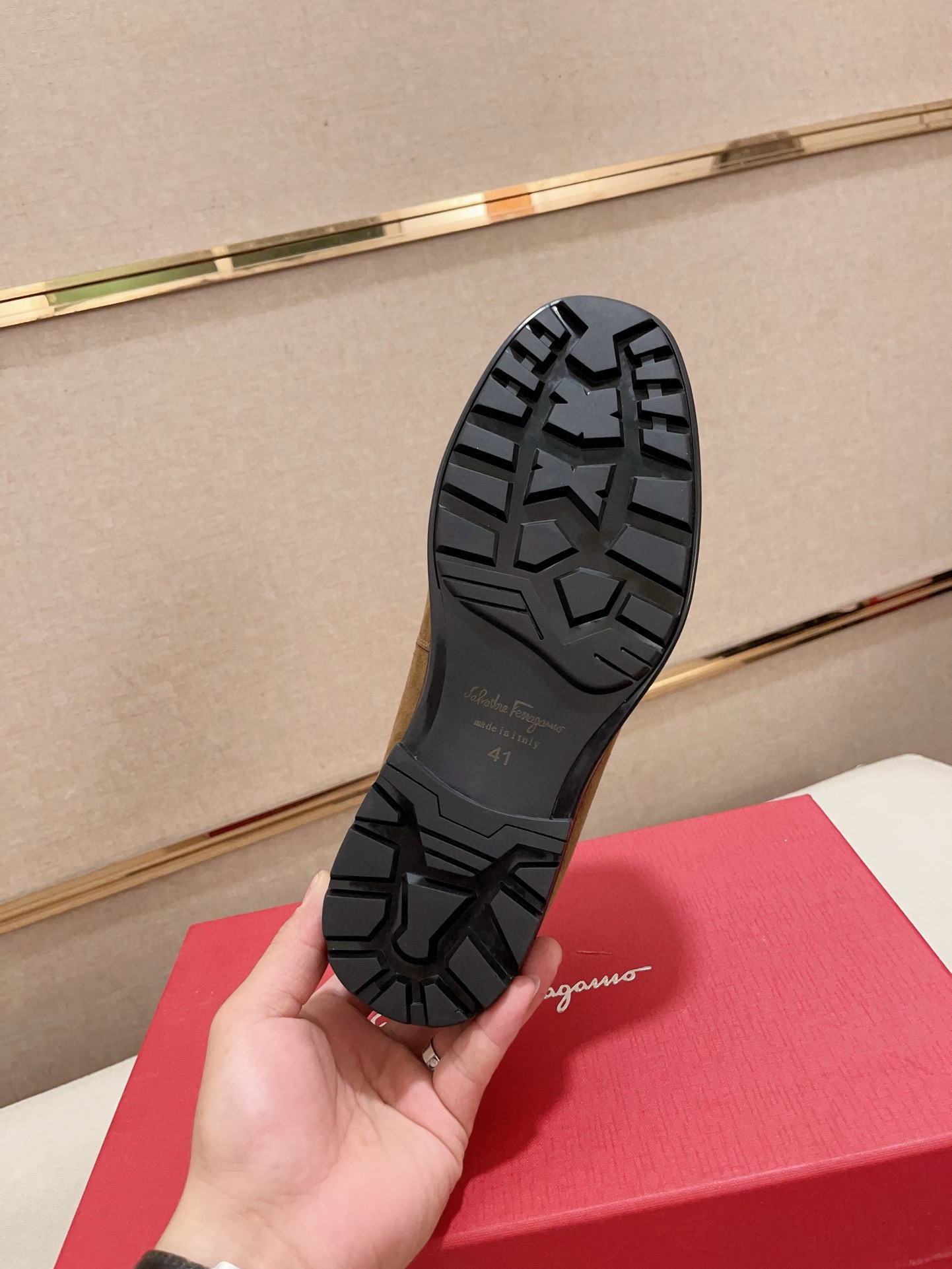 Ferragamo Men's Suede Driving Loafers with Leather Lining and Durable Sole 10 i1730777223 2246 8