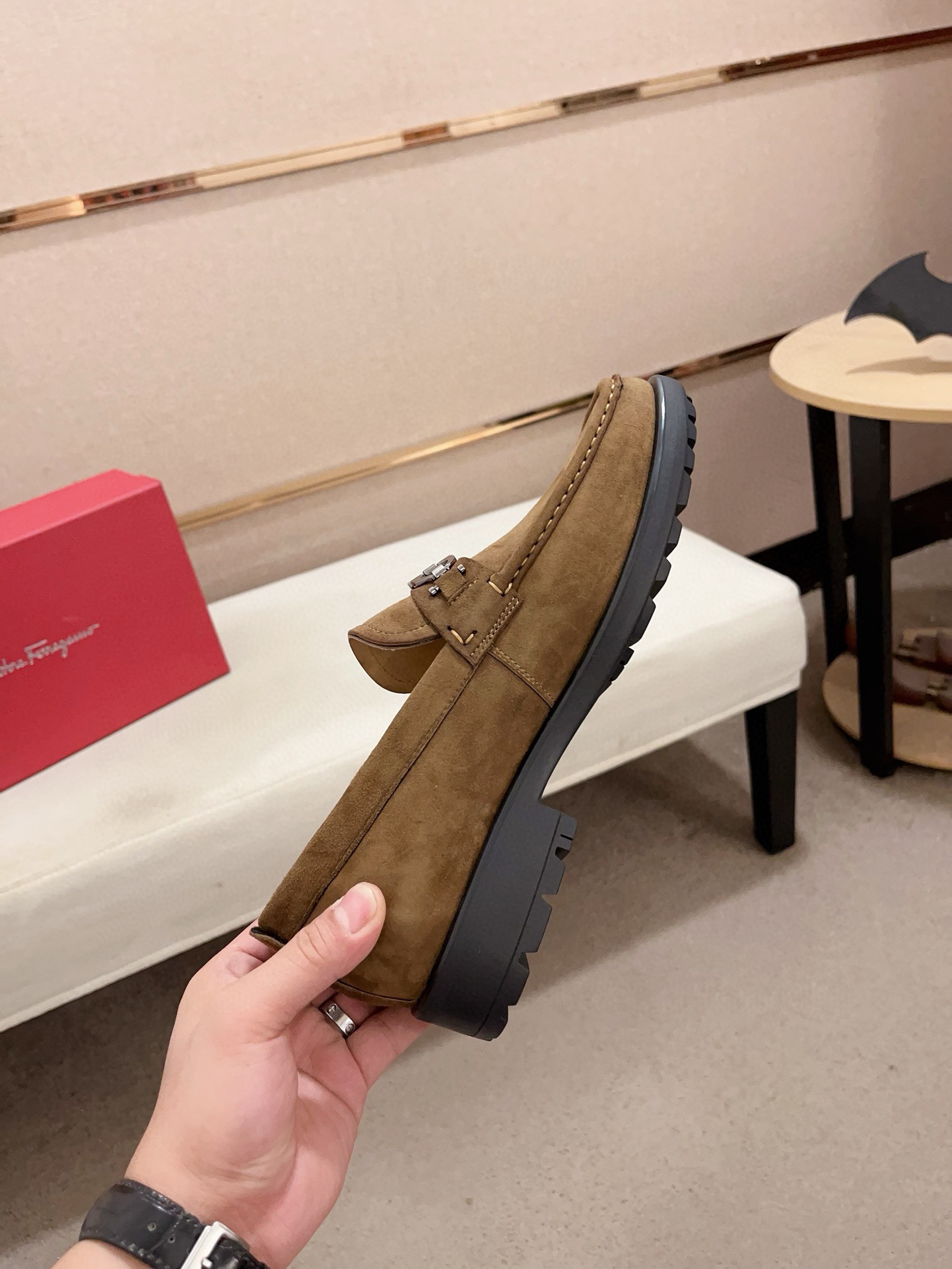 Ferragamo Men's Suede Driving Loafers with Leather Lining and Durable Sole 6 i1730777223 4570 1