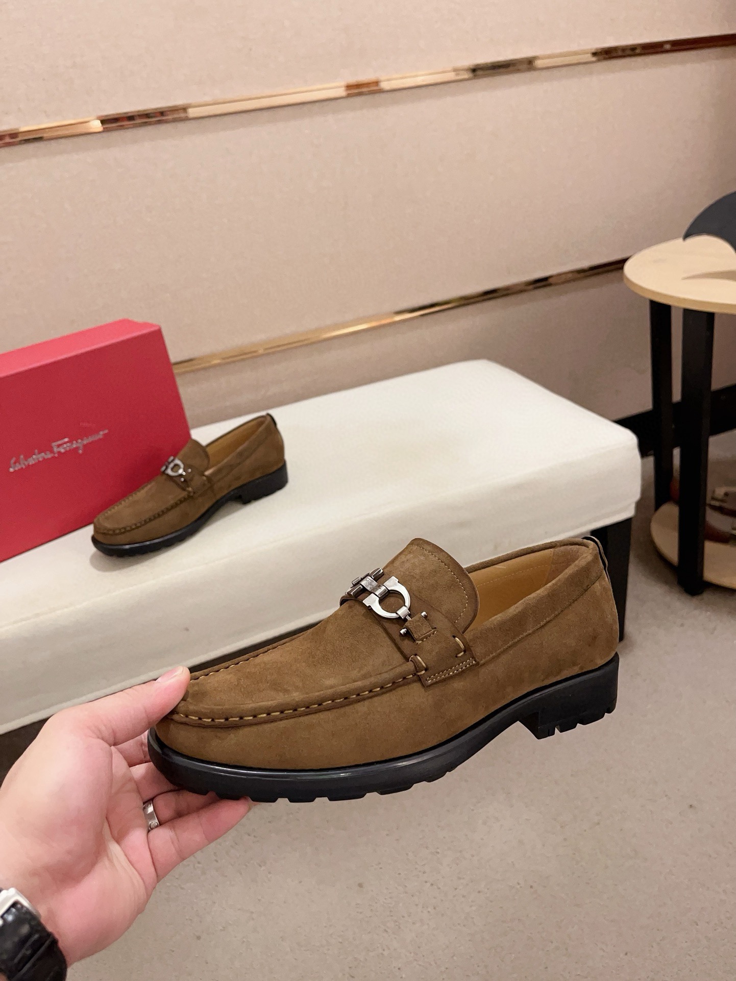 Ferragamo Men's Suede Driving Loafers with Leather Lining and Durable Sole 4 i1730777223 7207 4