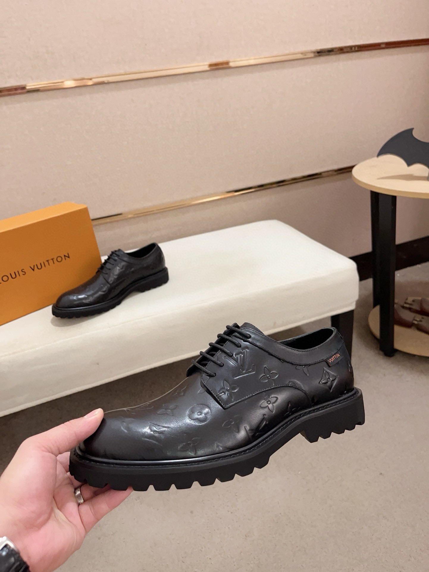 Louis Vuitton Men's Leather Oxford Dress Shoes, Black, Sizes 38-44 4 i1730777732 6534 1