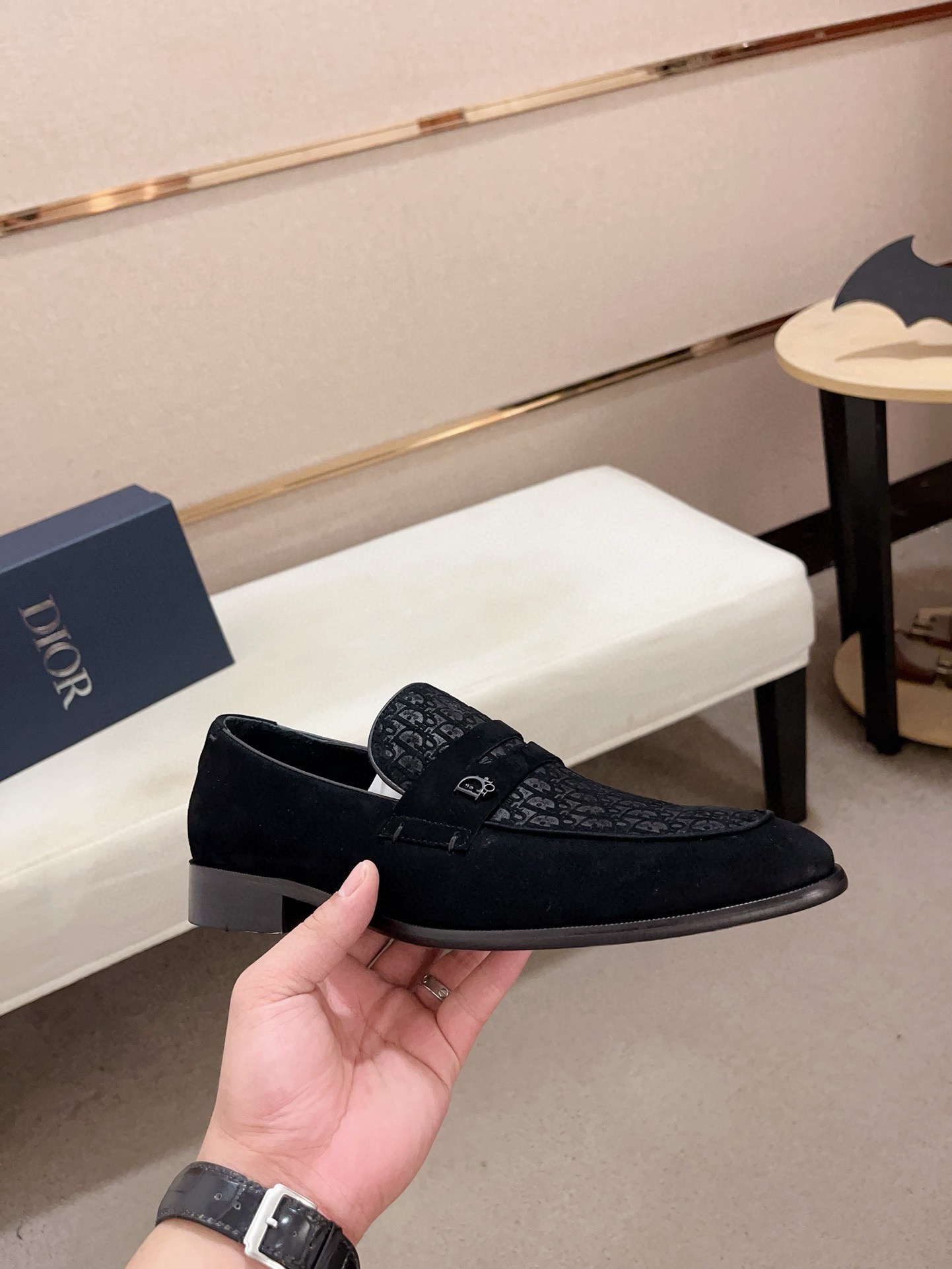 Dior Men's Black Suede Loafers with Signature Pattern - Sizes 38 to 44 5 i1730778035 5992 2