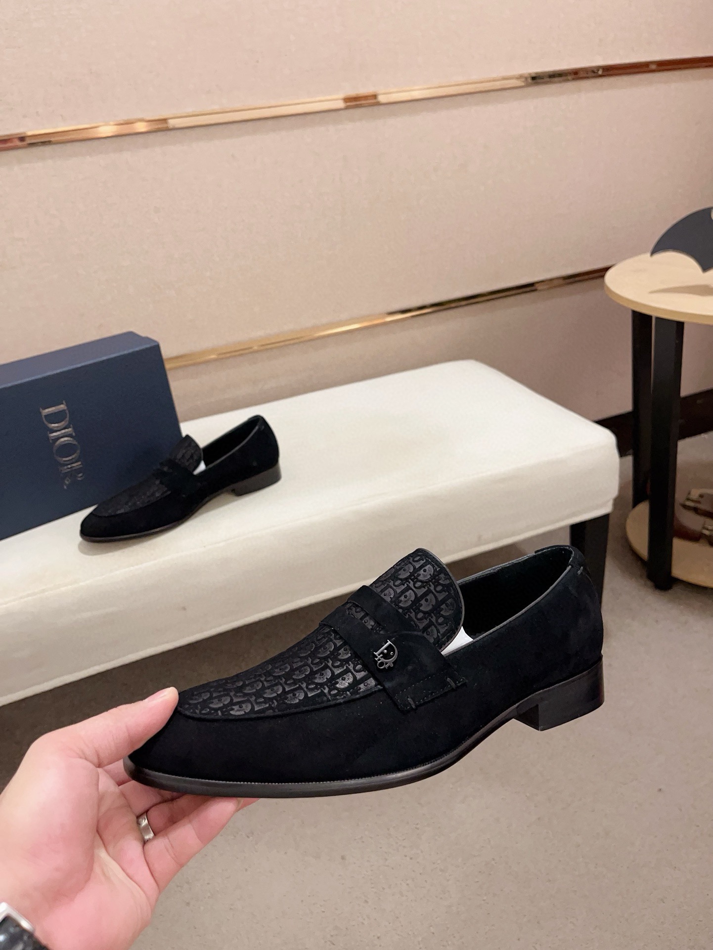 Dior Men's Black Suede Loafers with Signature Pattern - Sizes 38 to 44 4 i1730778035 7026 7