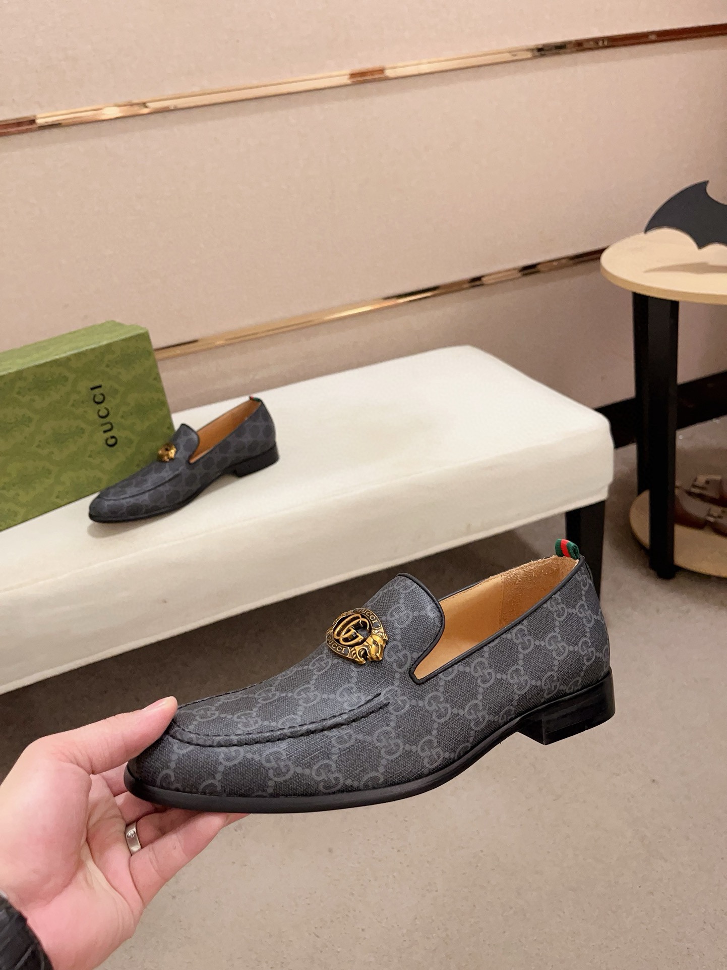 Gucci Men's GG Motif Leather Loafers with Horsebit Detail 4 i1730778135 4380 1