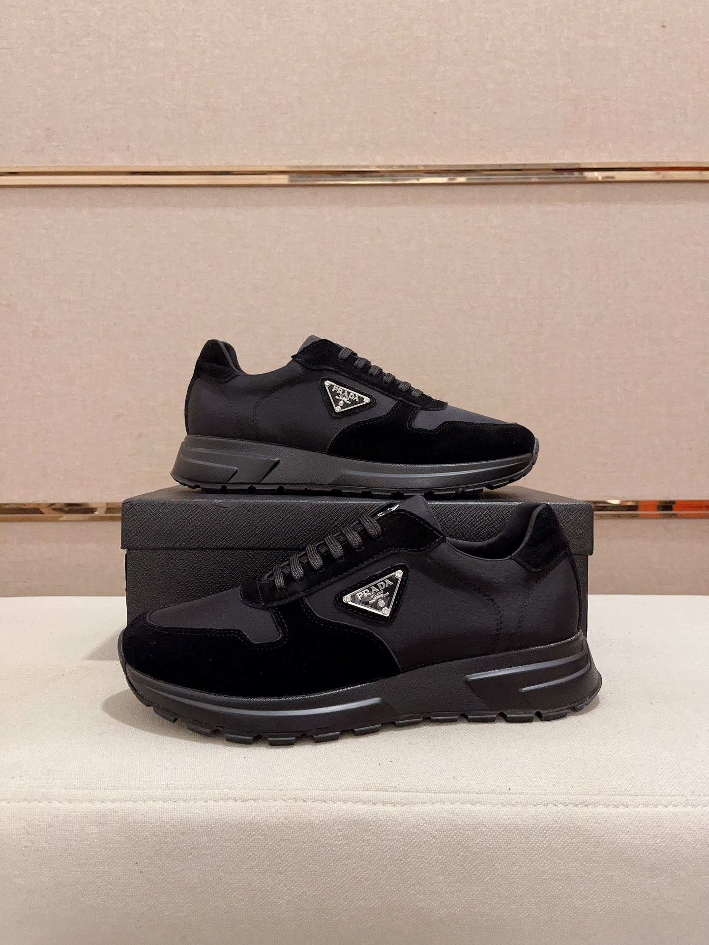 Prada Men's Leather & Fabric Sneakers - Comfortable, Stylish, and High-Quality 8 i1733290548 7987 0