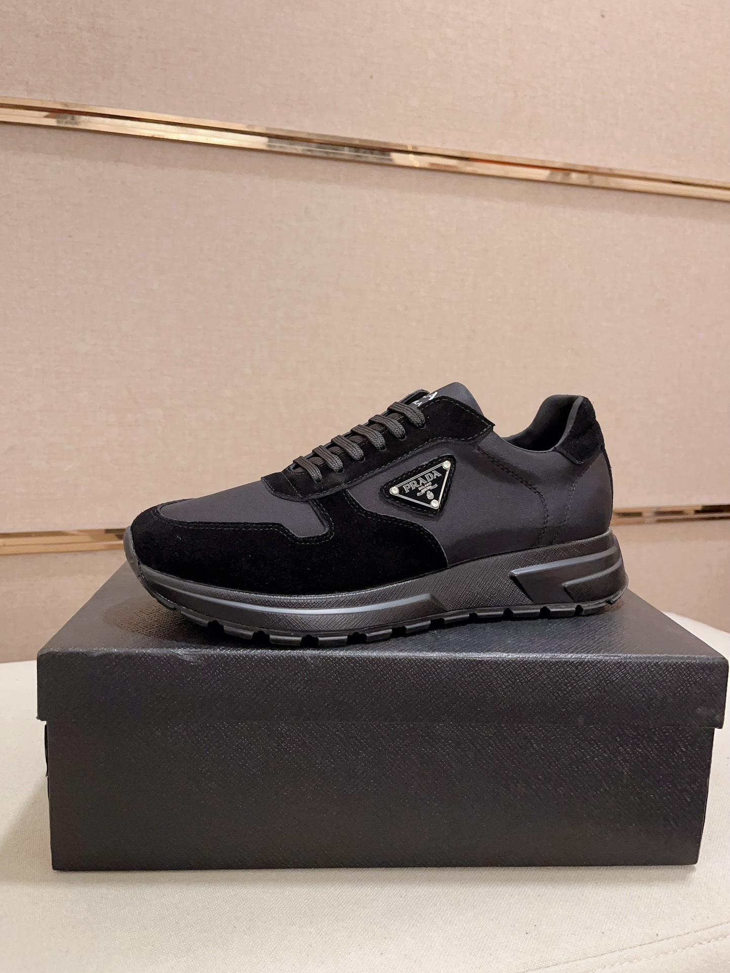 Prada Men's Leather & Fabric Sneakers - Comfortable, Stylish, and High-Quality 2 i1733290549 9479 1