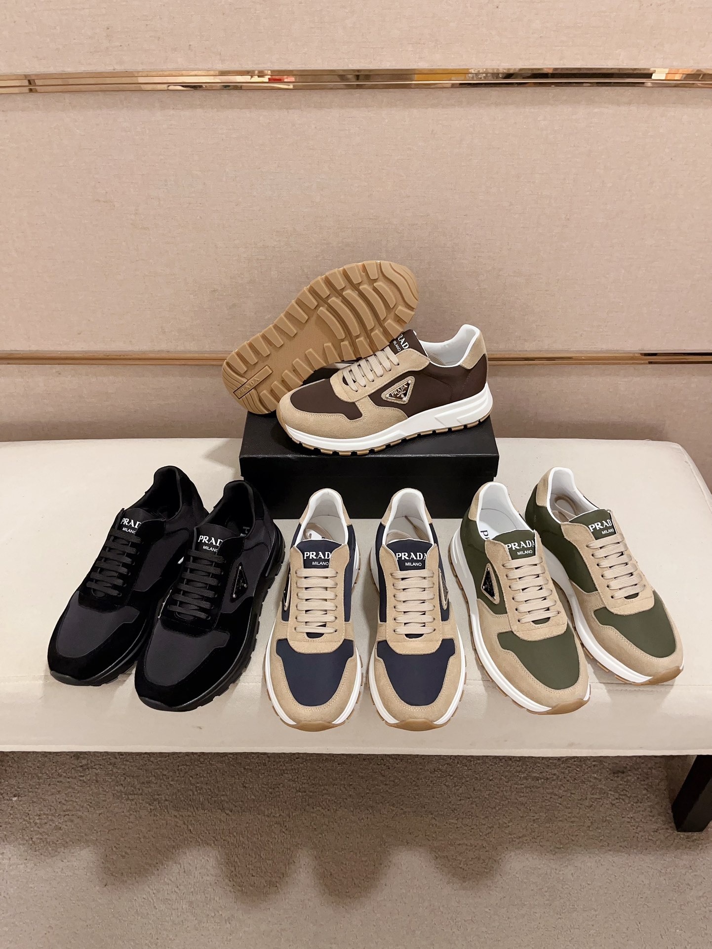 Prada Men's Leather & Fabric Sneakers - Comfortable, Stylish, and High-Quality 11 i1733290549 9697 9