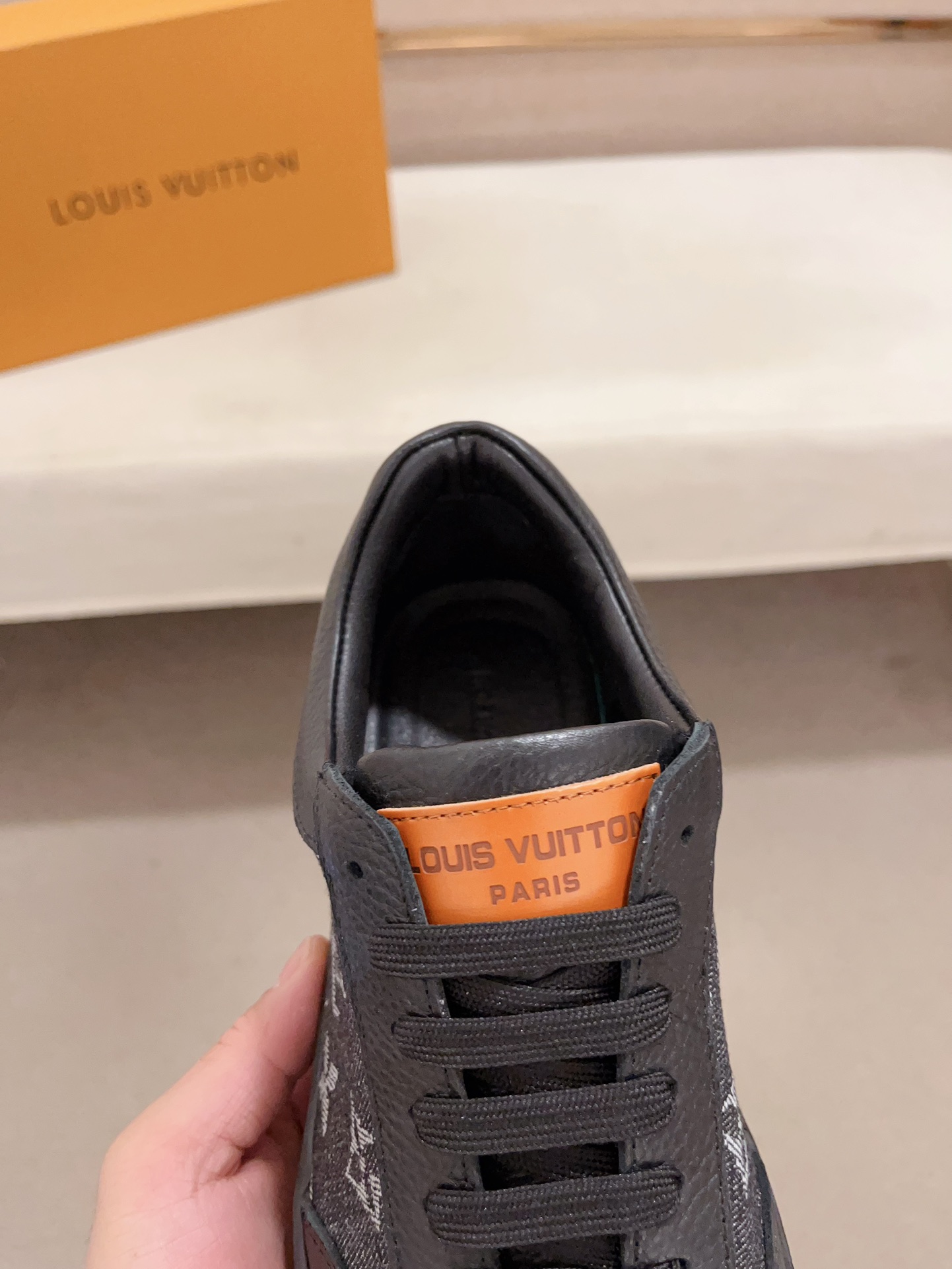 Louis Vuitton Men's Black Leather Monogram Sneakers Size 38-44 7 i1733833595 7841 2