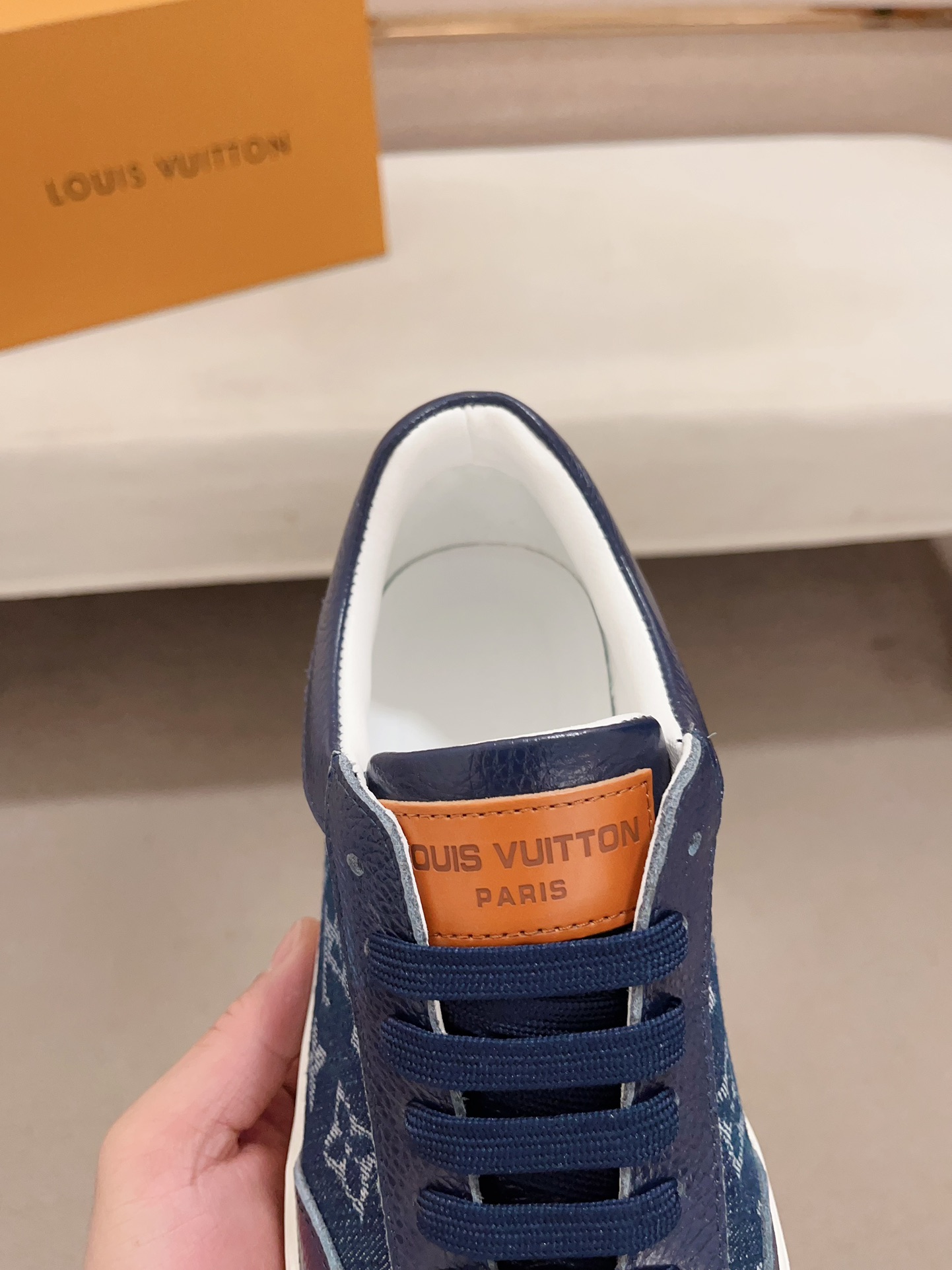 Louis Vuitton Men's Blue Leather Monogram Sneakers, Sizes 38-44 7 i1733833621 4881 0
