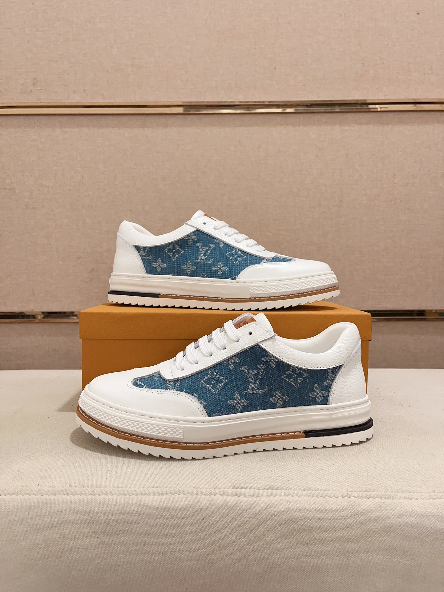 Louis Vuitton Men's Denim Monogram Sneakers - Stylish & Comfortable 8 i1733833643 7329 8
