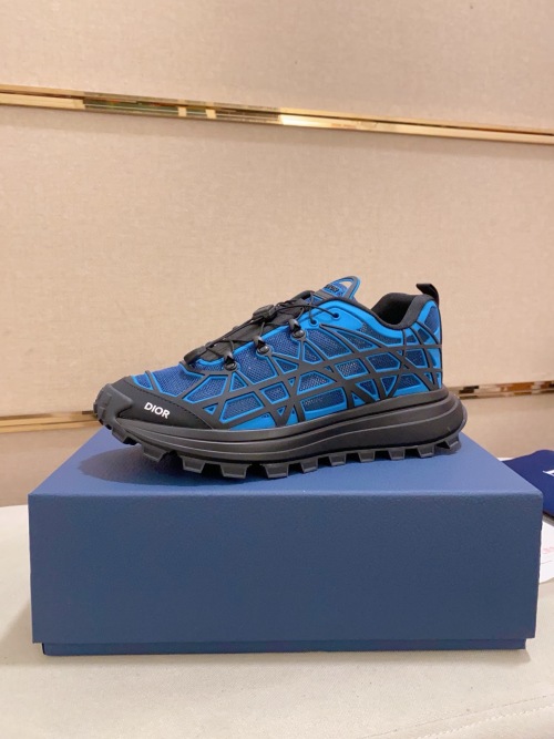 Dior B31 Men's Blue Tech Knit and Mesh Lace-Up Sneakers, Size 39-45 1 Dior B31 Men's Blue Tech Knit and Mesh Lace-Up Sneakers, Size 39-45