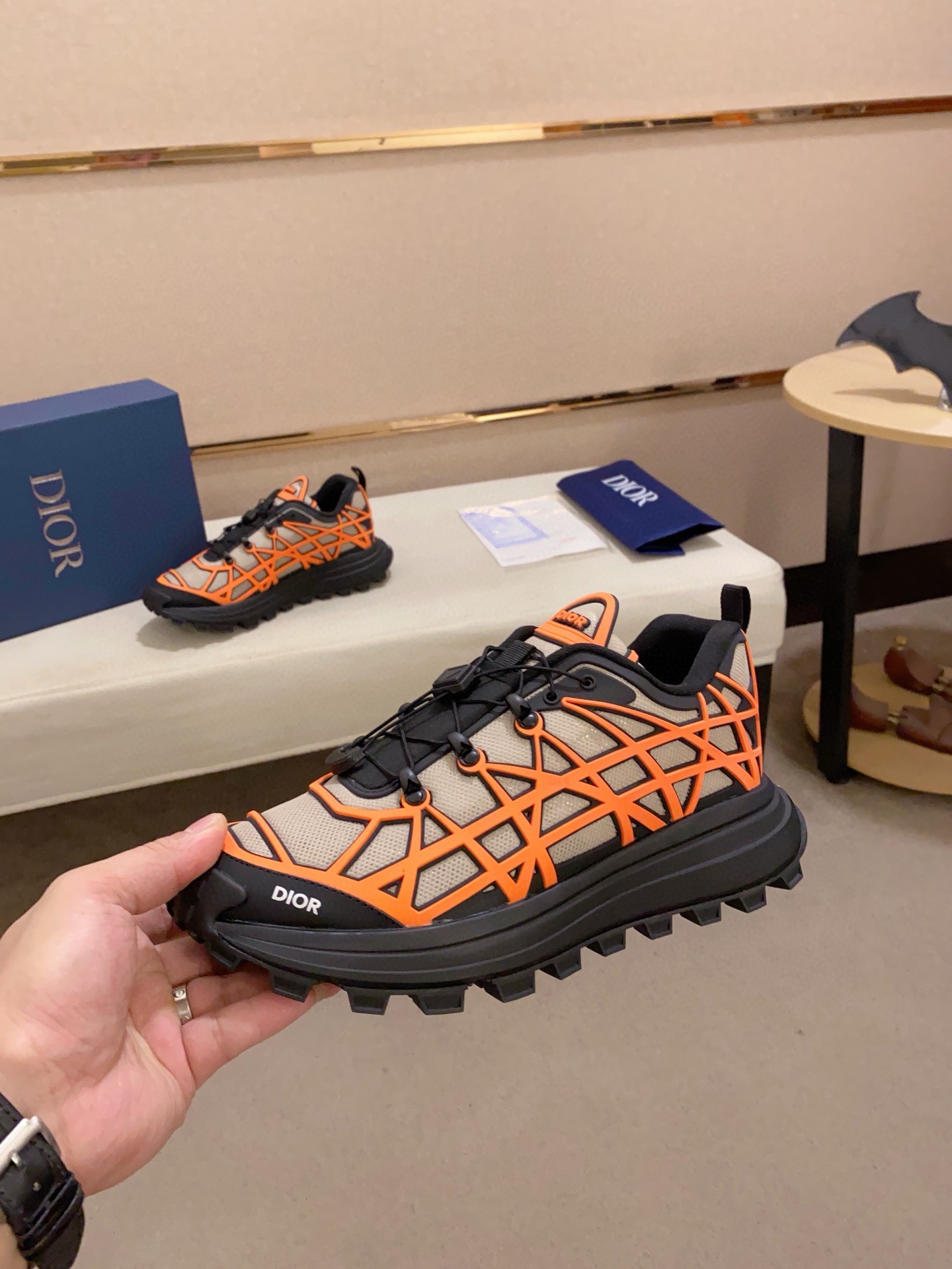 Dior B31 Orange Mesh Sneakers Chunky Sole Lace-Up, Sizes 39-45 - Fashionable! 4 i1734601331 2941 8