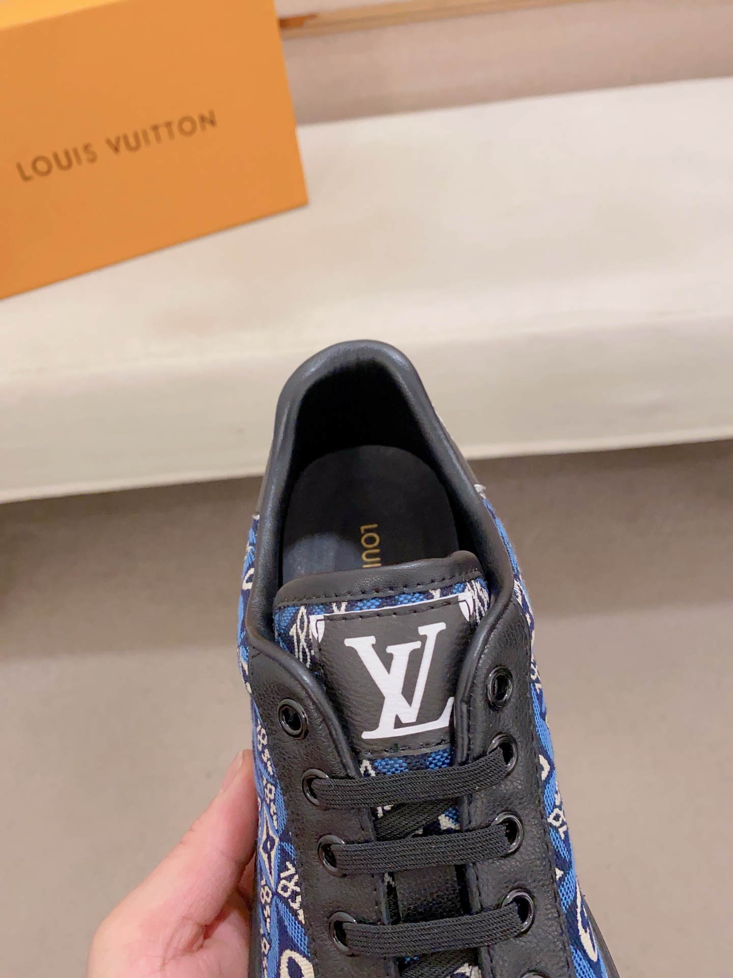 Louis Vuitton Men's Blue Leather Lace-Up Sneakers Size 38-44 7 i1741933834176 6714 0 5