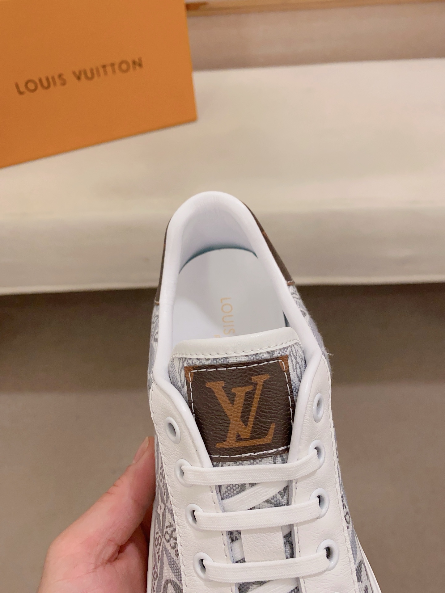 Louis Vuitton White Leather Monogram Sneakers, Sizes 38-44 7 i1741933857677 2318 0 5